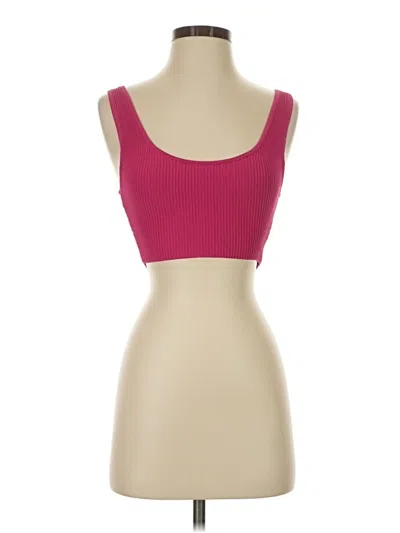 Pre-owned Babaton Tube Top Pink Strapless Neckline Tops