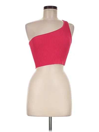 Pre-owned Babaton Tube Top Red One Shoulder Neckline Tops