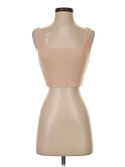 Pre-owned Babaton Tube Top Tan Strapless Neckline Tops