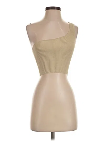 Pre-owned Babaton Tube Top Tan Strapless Neckline Tops