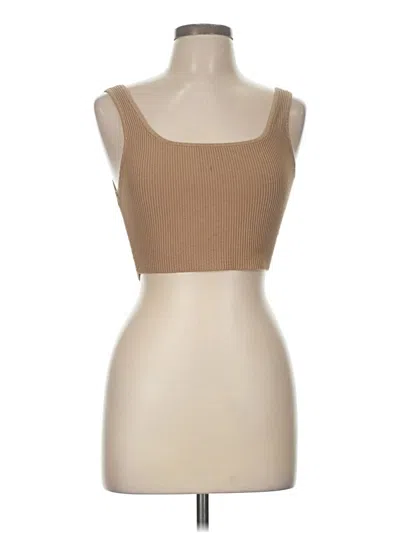 Pre-owned Babaton Tube Top Tan Strapless Neckline Tops