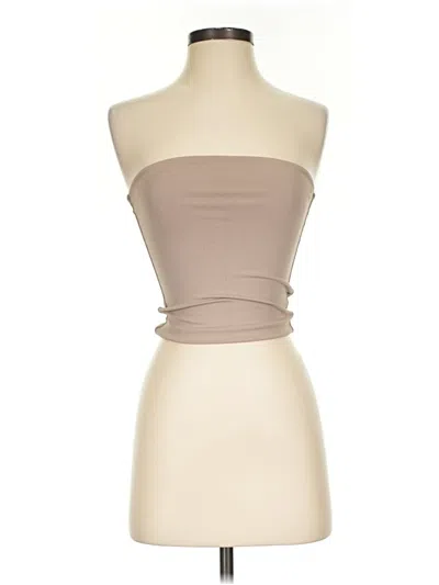 Pre-owned Babaton Tube Top Tan Strapless Neckline Tops