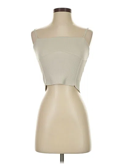 Pre-owned Babaton Tube Top Tan Strapless Neckline Tops In Brown