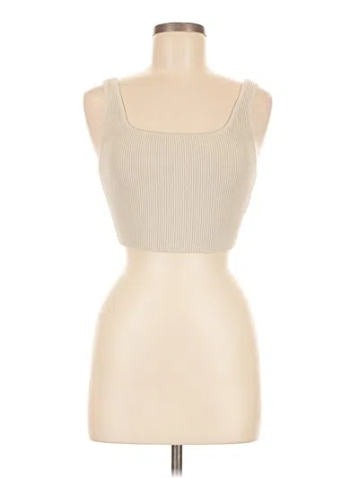 Pre-owned Babaton Tube Top Tan Strapless Neckline Tops In Brown