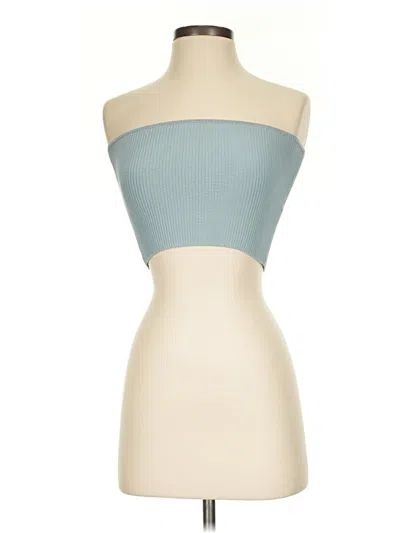 Pre-owned Babaton Tube Top Teal Strapless Neckline Tops