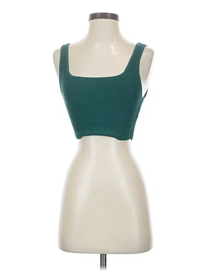 Pre-owned Babaton Tube Top Teal Strapless Neckline Tops