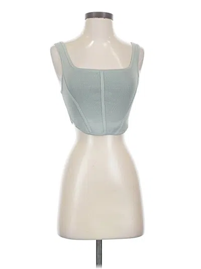 Pre-owned Babaton Tube Top Teal Strapless Neckline Tops