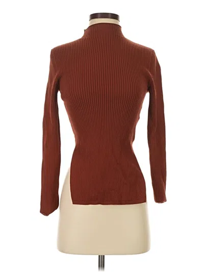 Pre-owned Babaton Turtleneck Sweater In Brown
