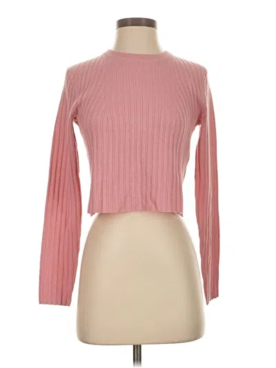Pre-owned Babaton Turtleneck Sweater In Pink