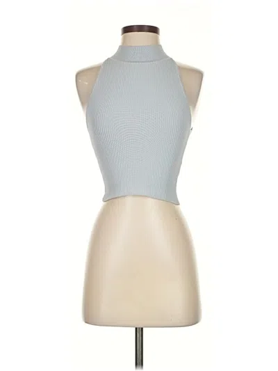 Pre-owned Babaton Turtleneck Sweater In Silver