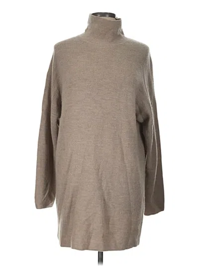 Pre-owned Babaton Turtleneck Sweater In Tan