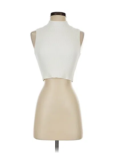 Pre-owned Babaton Turtleneck Sweater In White