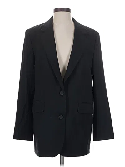 Pre-owned Babaton Wool Blazer Jacket In Black