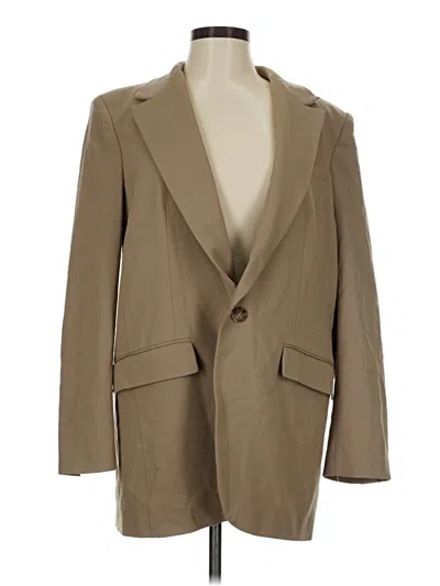 Pre-owned Babaton Wool Blazer Jacket In Brown