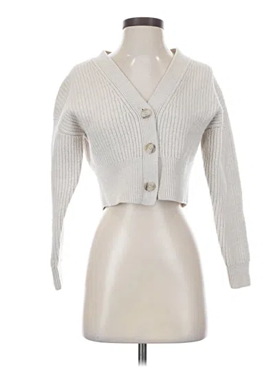 Pre-owned Babaton Wool Cardigan Sweater In Silver