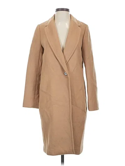 Pre-owned Babaton Wool Coat In Tan