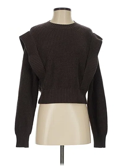 Pre-owned Babaton Wool Pullover Sweater In Brown