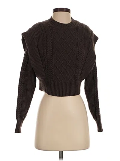 Pre-owned Babaton Wool Pullover Sweater In Brown