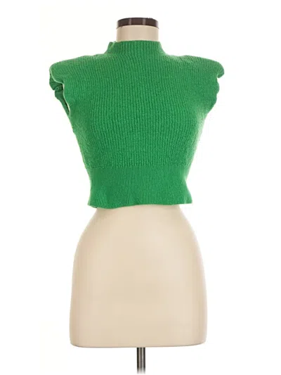 Pre-owned Babaton Wool Pullover Sweater In Green