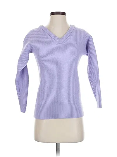 Pre-owned Babaton Wool Pullover Sweater In Purple