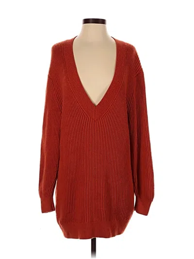 Pre-owned Babaton Wool Pullover Sweater In Red