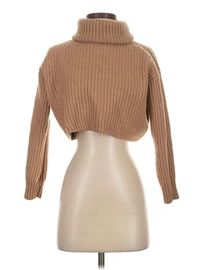 Pre-owned Babaton Wool Pullover Sweater In Tan