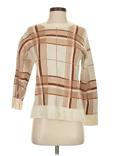 Pre-owned Babaton Wool Pullover Sweater In White