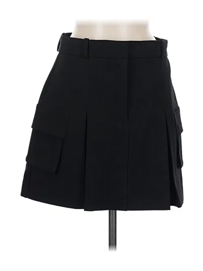Pre-owned Babaton Wool Skirt In Black