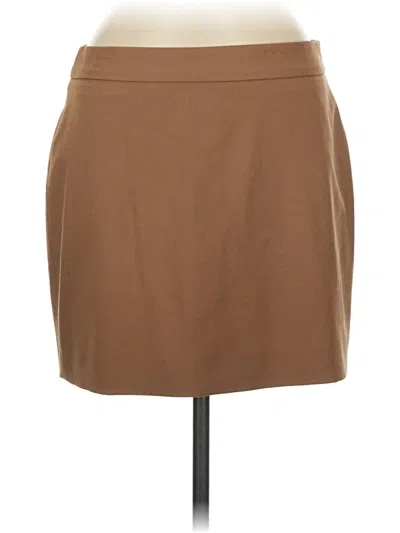 Pre-owned Babaton Wool Skirt In Brown