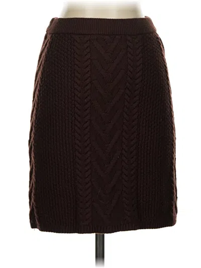 Pre-owned Babaton Wool Skirt In Brown