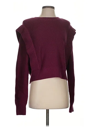 Pre-owned Babaton Wool Sweater In Burgundy