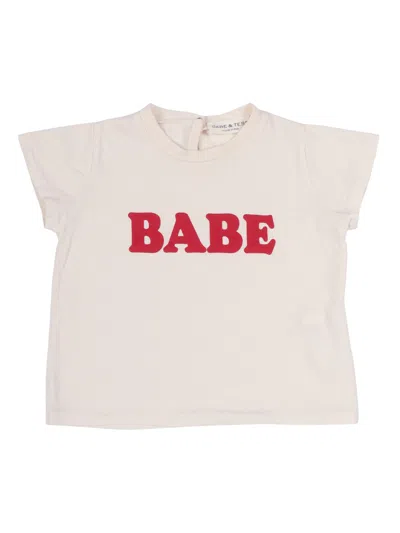 Babe And Tess Kids' Babe & Tess Babe T-shirt In Nude