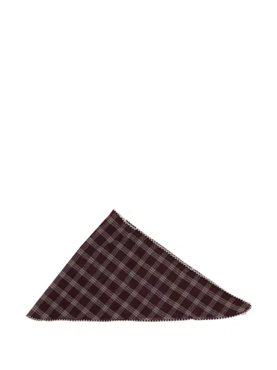 Babe And Tess Kids' Check-pattern Scarf In Red