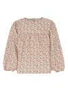 Babe And Tess Floral Blouse In Neutral