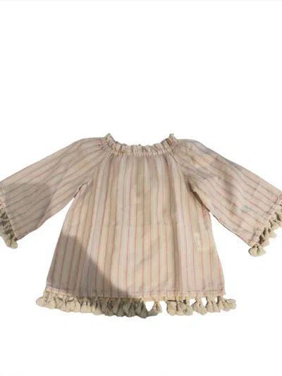 Babe And Tess Kids' Girls Camicia Caftan In Peony In Brown