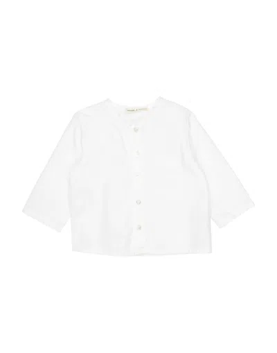 Babe And Tess Babies' Babe & Tess Newborn Boy Shirt White Size 3 Cotton