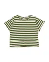 Babe And Tess Babe & Tess Newborn Boy T-shirt Military Green Size 3 Cotton, Elastane In Green