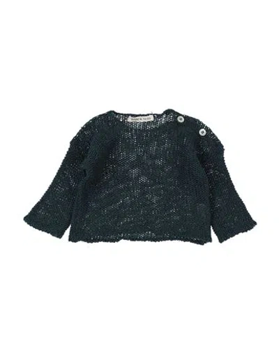 Babe And Tess Babies' Babe & Tess Newborn Girl Sweater Deep Teal Size 3 Linen, Cotton In Green