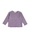 Babe And Tess Babe & Tess Newborn Girl Sweater Lilac Size 3 Cotton, Elastane In Purple