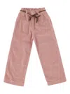 Babe And Tess Ribbed-waistband Corduroy Trousers In Pink