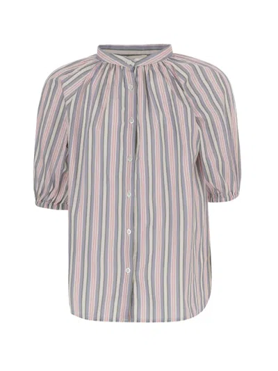 Babe And Tess Kids' Striped Shirt In Pink