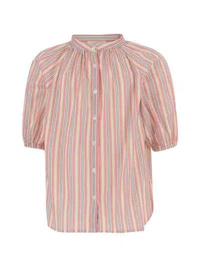 Babe And Tess Kids' Striped Shirt In Pink