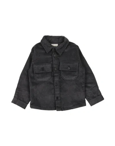Babe And Tess Babies' Babe & Tess Toddler Boy Shirt Charcoal Size 4 Cotton, Elastane In Black