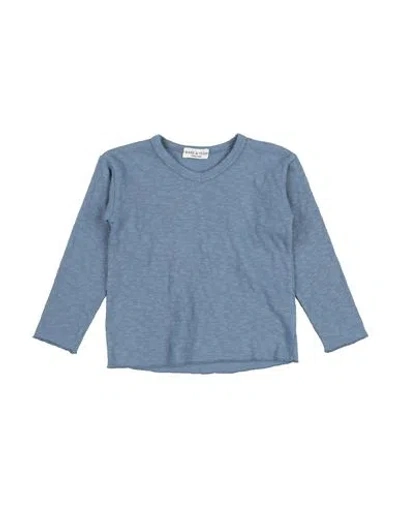 Babe And Tess Babies' Babe & Tess Toddler Girl T-shirt Slate Blue Size 4 Cotton, Elastane