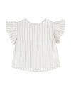 Babe And Tess Babe & Tess Toddler Girl Top Off White Size 4 Cotton In Off White