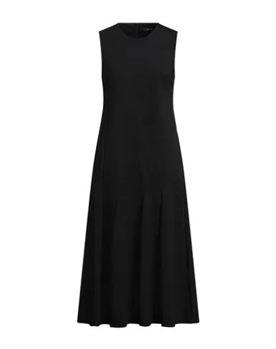 Babel Woman Midi Dress Black Size M Viscose, Nylon, Elastane