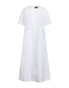 Babel Woman Midi Dress White Size M/l Cotton In White