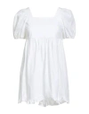 Babel Woman Mini Dress White Size Onesize Cotton In White