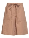 Babel Woman Shorts & Bermuda Shorts Light Brown Size M/l Cotton In Brown