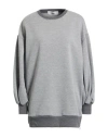 Babel Woman Sweatshirt Grey Size M/l Cotton, Polyester In Gray